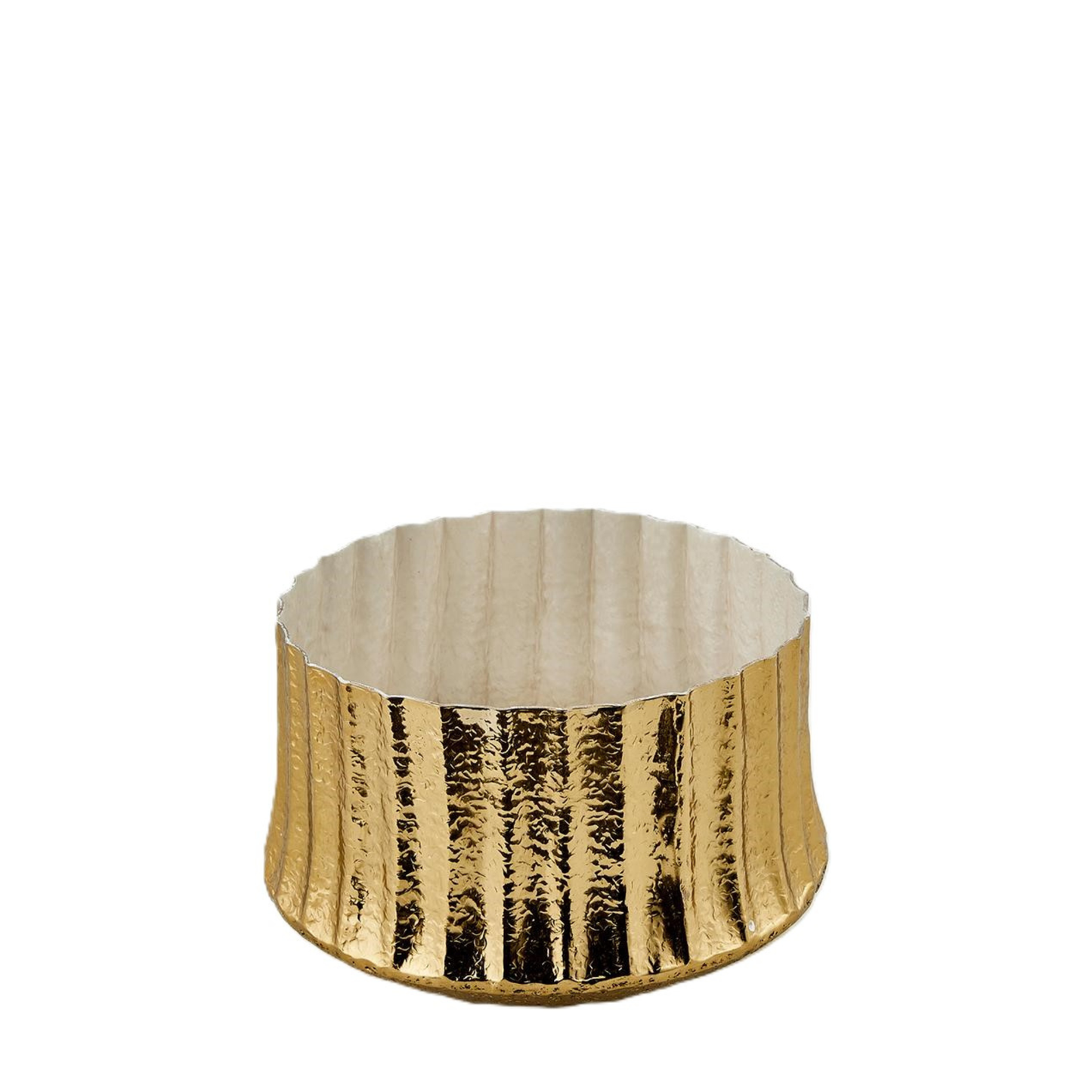 Vaso Brass in Metallo Oro con Interno Madreperlato h. 18 cm - EDG Enzo De Gasperi