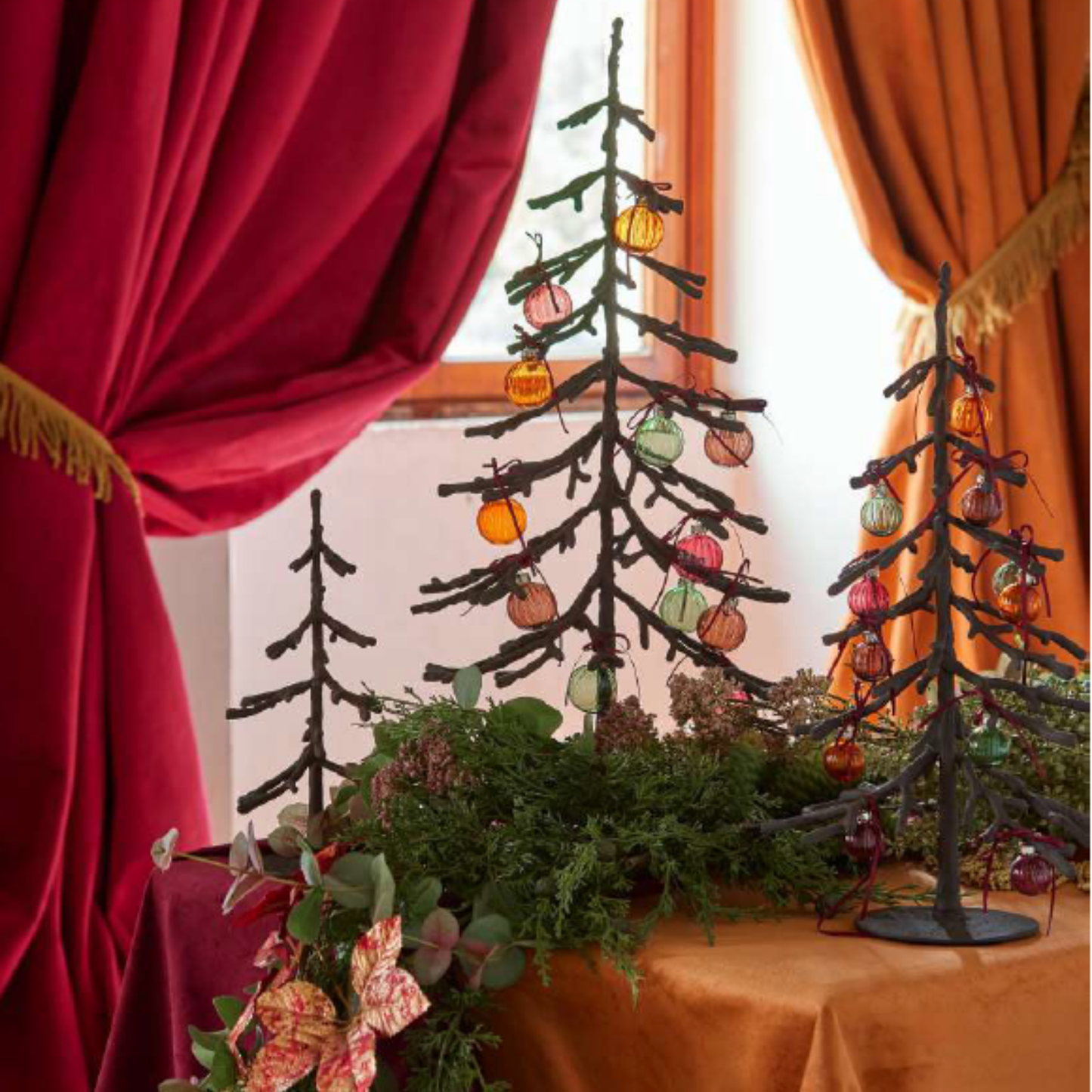 Decoro Abete in Metallo Dark Brown 3 Misure EDG Enzo De Gasperi