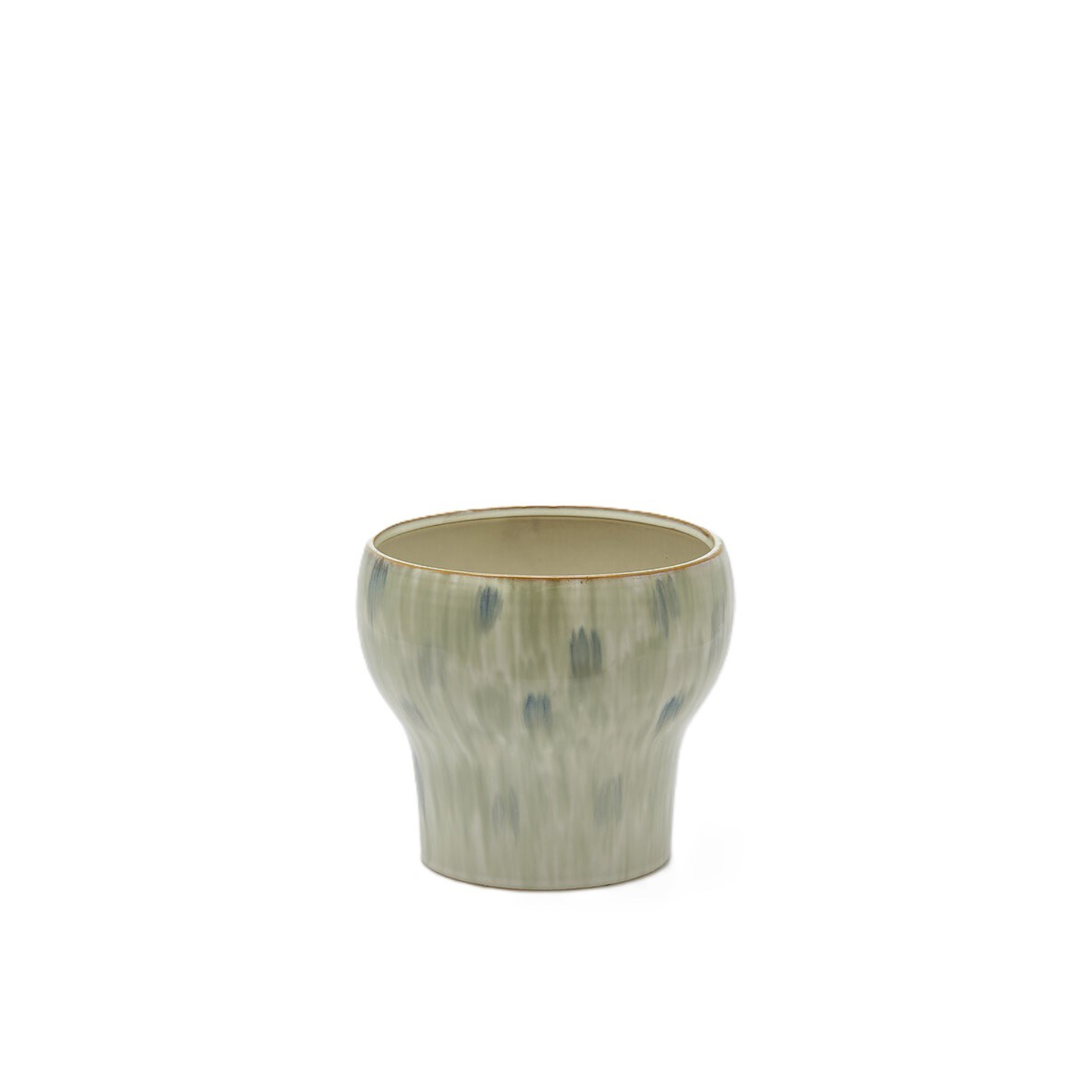 Vaso a Coppa con Pennellate in Ceramica Waterproof H. 22,5 D. 25,5 cm EDG Enzo De Gasperi