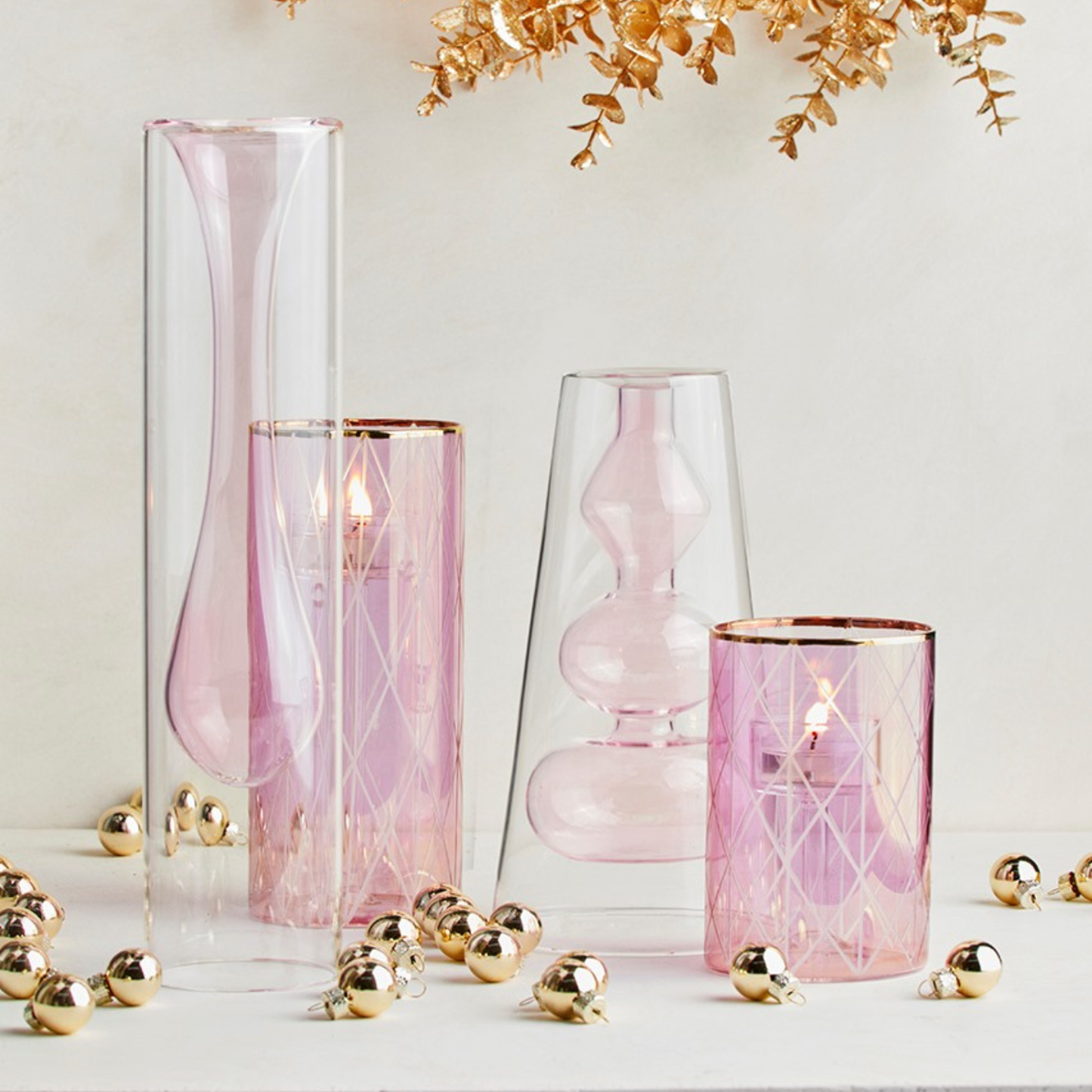 Vaso Conico in Vetro Rosa EDG Enzo De Gasperi