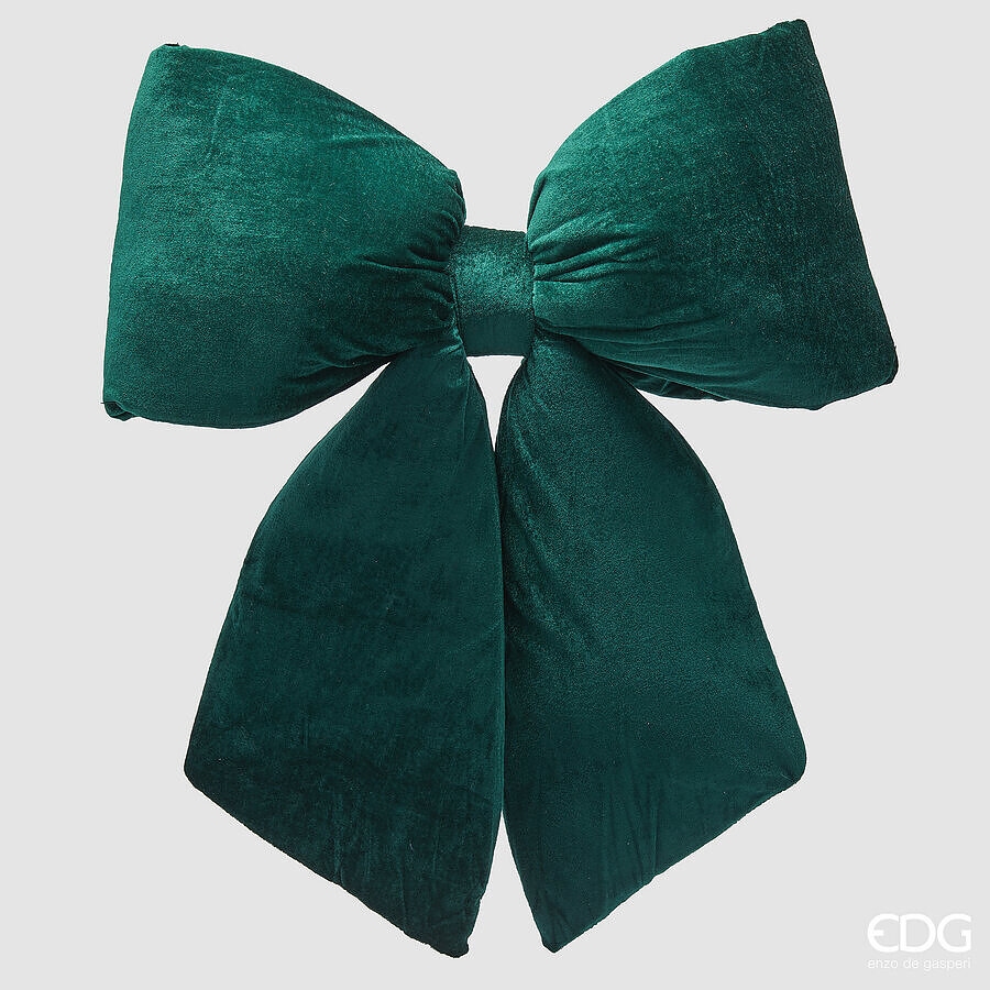 Fiocco Natalizio in Velluto Verde - EDG Enzo De Gasperi