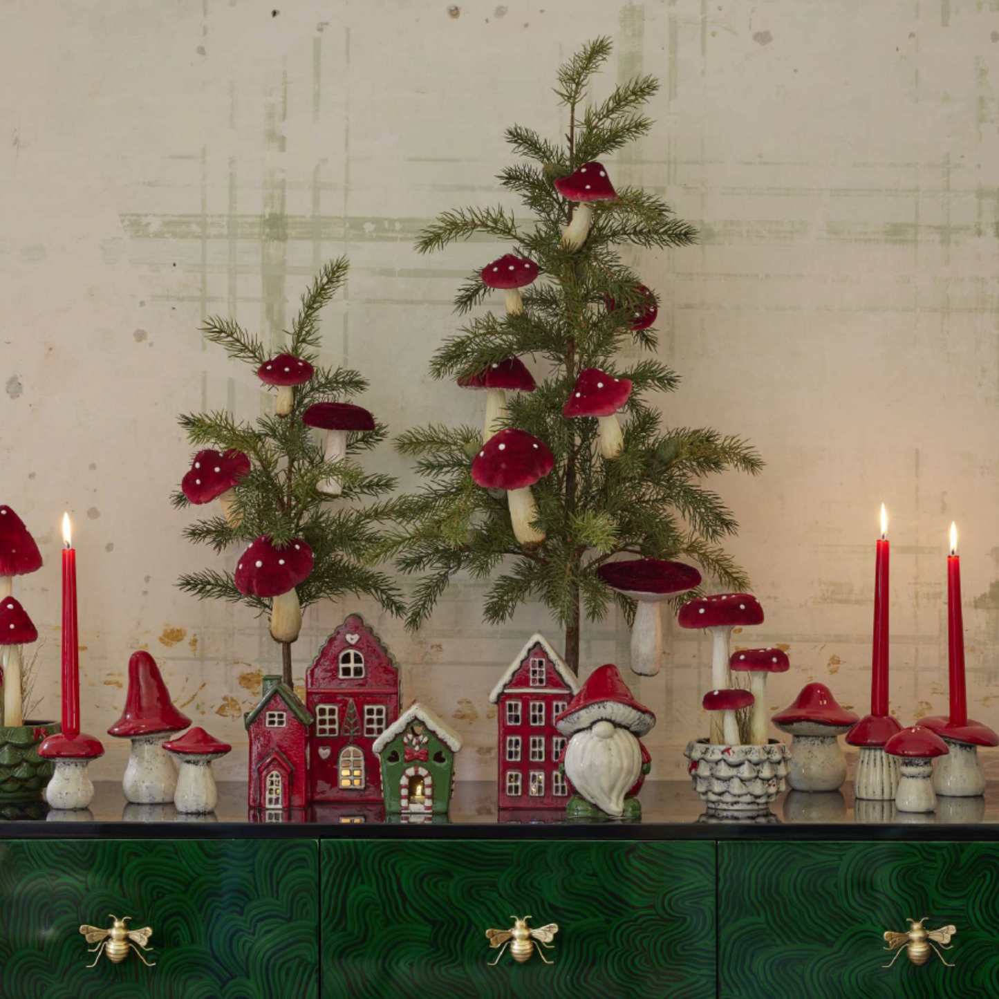 Decoro Fungo in Ceramica h. 13 cm - EDG Enzo De Gasperi