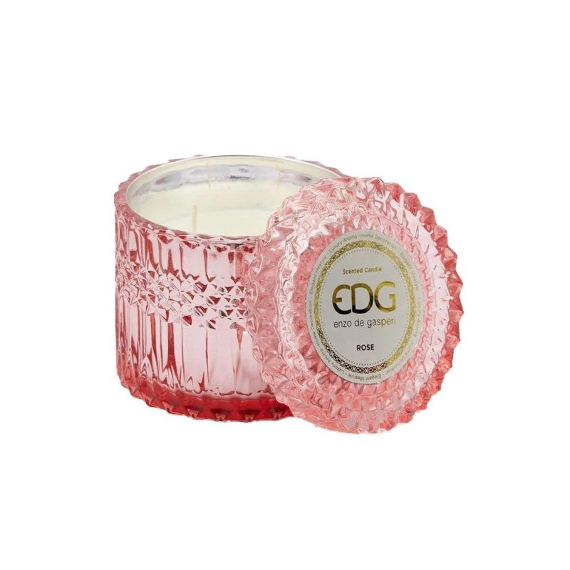 Candela Profumata alla Rosa Crystal New in Vetro - EDG Enzo De Gasperi