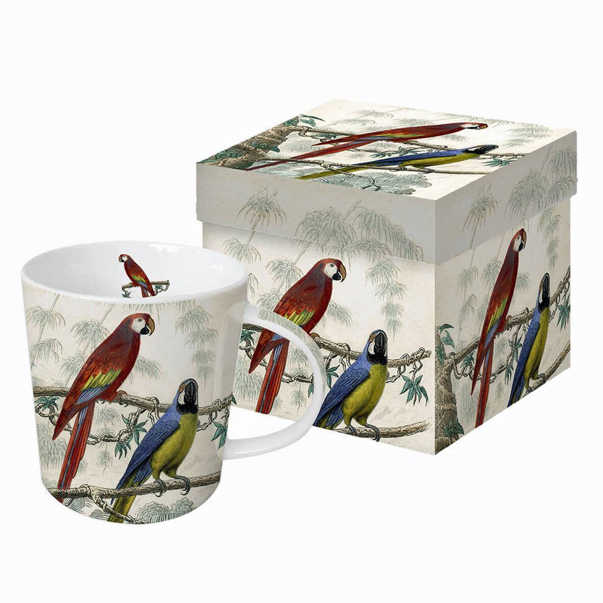 Mug Antique Parrots in Porcellana New Bone China 350 ml PPD