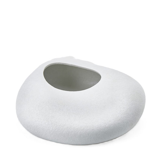 Vaso Sasso Grande in Ceramica Bianca EDG Enzo De Gasperi