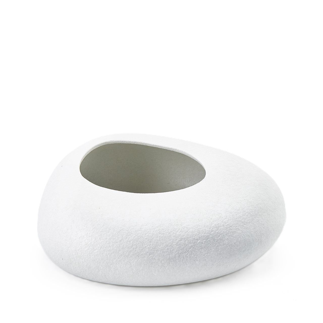 Vaso Sasso in Ceramica Bianca EDG Enzo De Gasperi