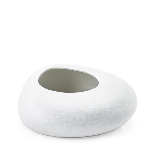 Vaso Sasso in Ceramica Bianca EDG Enzo De Gasperi