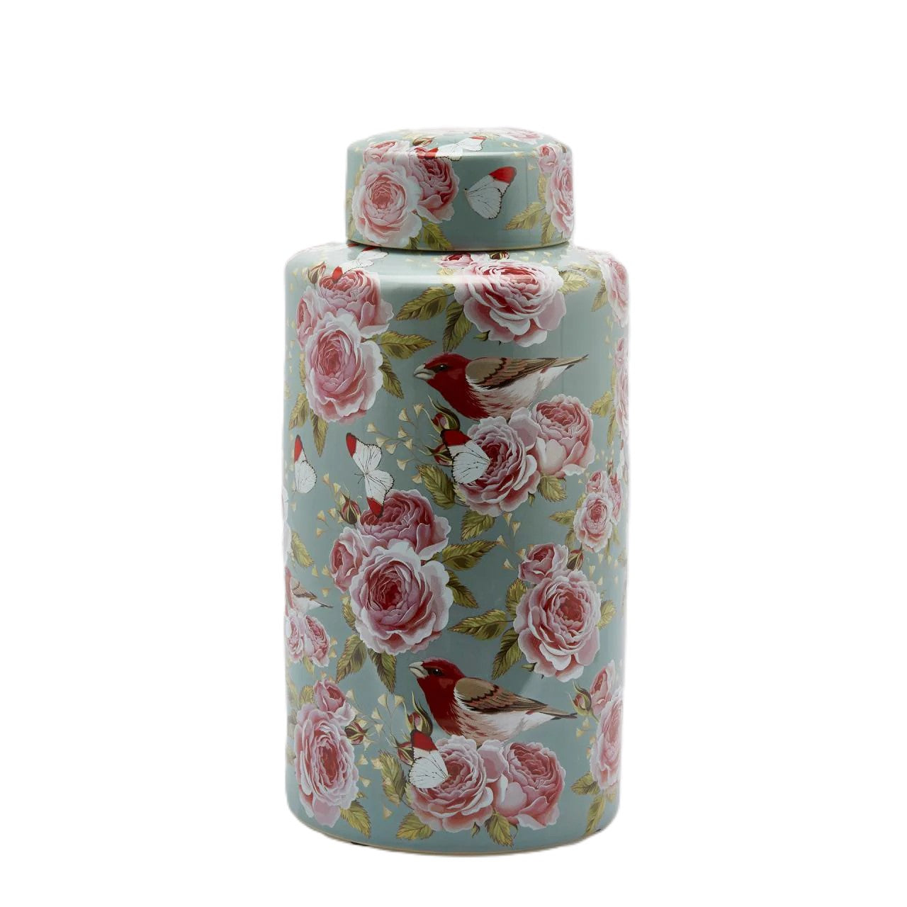 Vaso Ching Rose con Coperchio in Ceramica EDG Enzo De Gasperi
