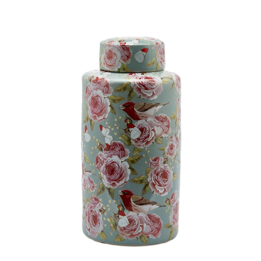 Vaso Ching Rose con Coperchio in Ceramica EDG Enzo De Gasperi