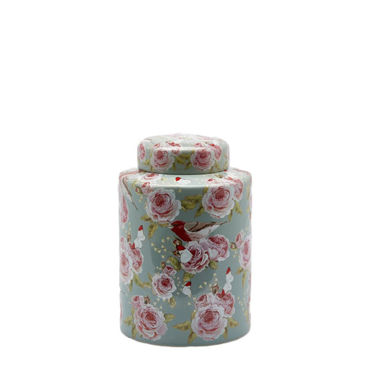 Vaso Ching Rose con Coperchio Piccolo in Ceramica EDG Enzo De Gasperi