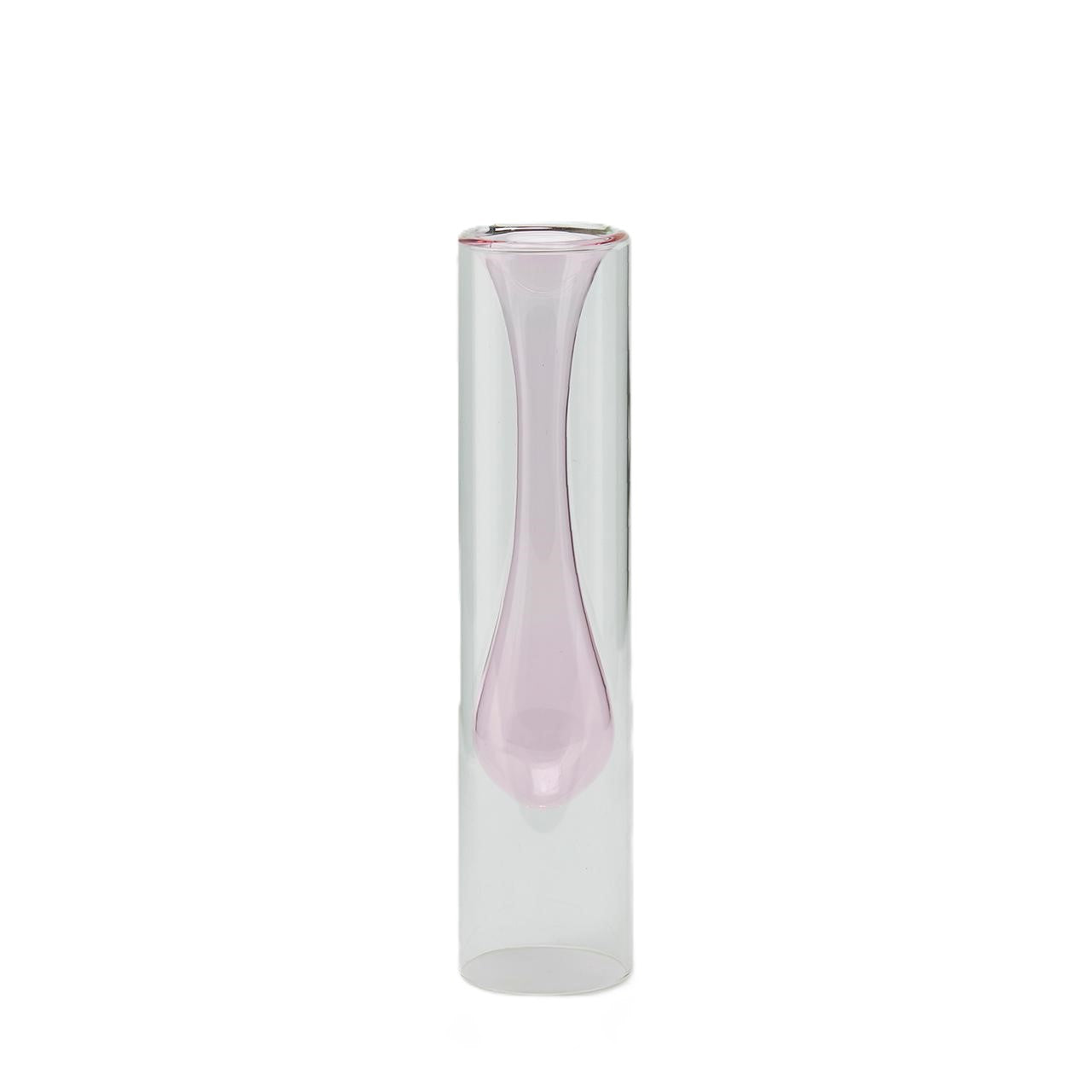 Vaso Goccia in Vetro Rosa EDG Enzo De Gasperi
