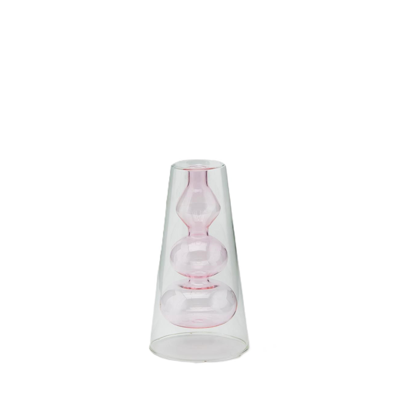 Vaso Conico in Vetro Rosa EDG Enzo De Gasperi