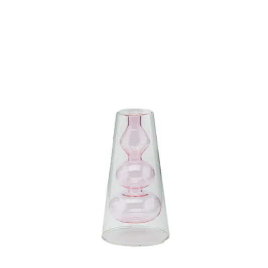 Vaso Conico in Vetro Rosa EDG Enzo De Gasperi