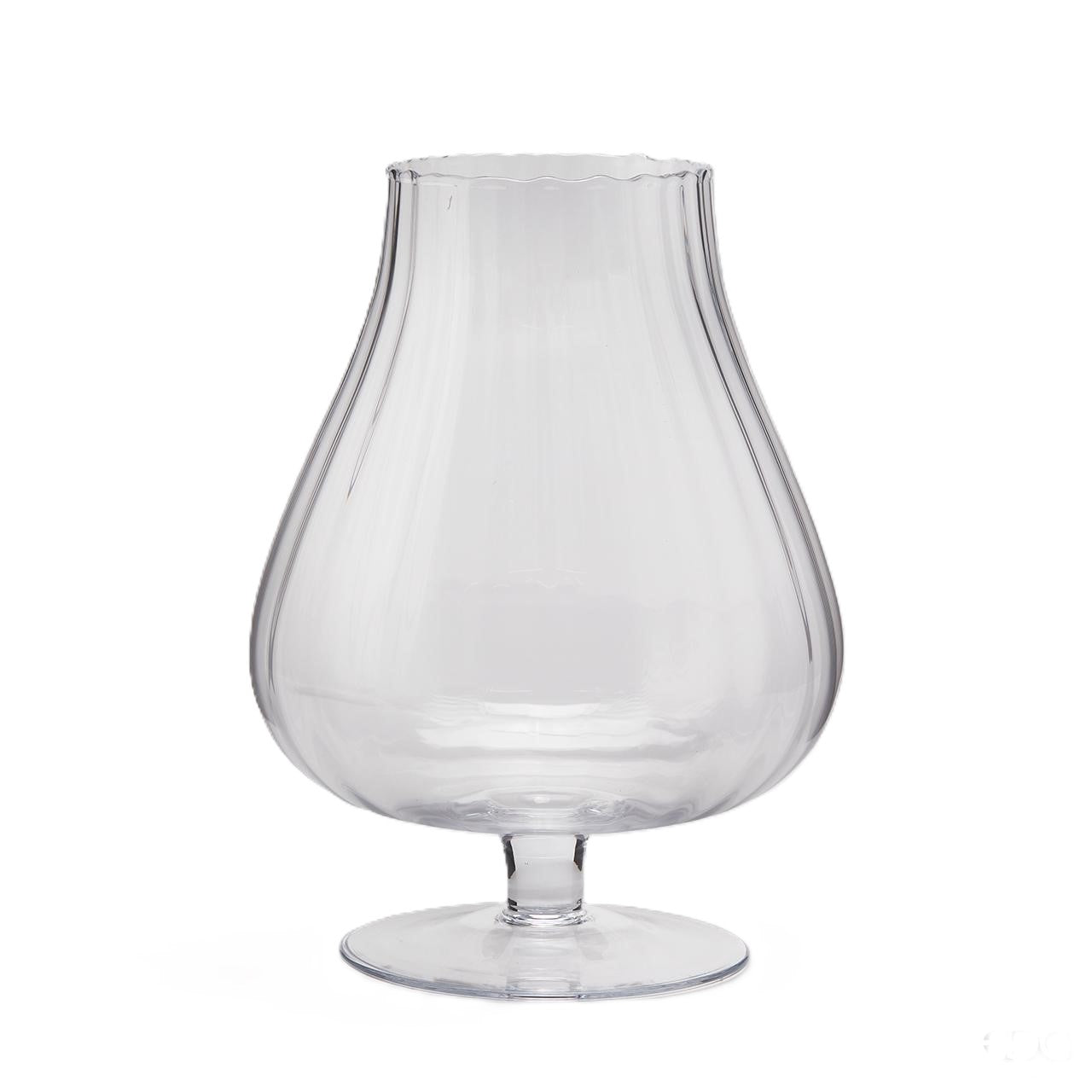 Coppa Optica con Piede in Vetro Naturale h. 35 cm - EDG Enzo De Gasperi