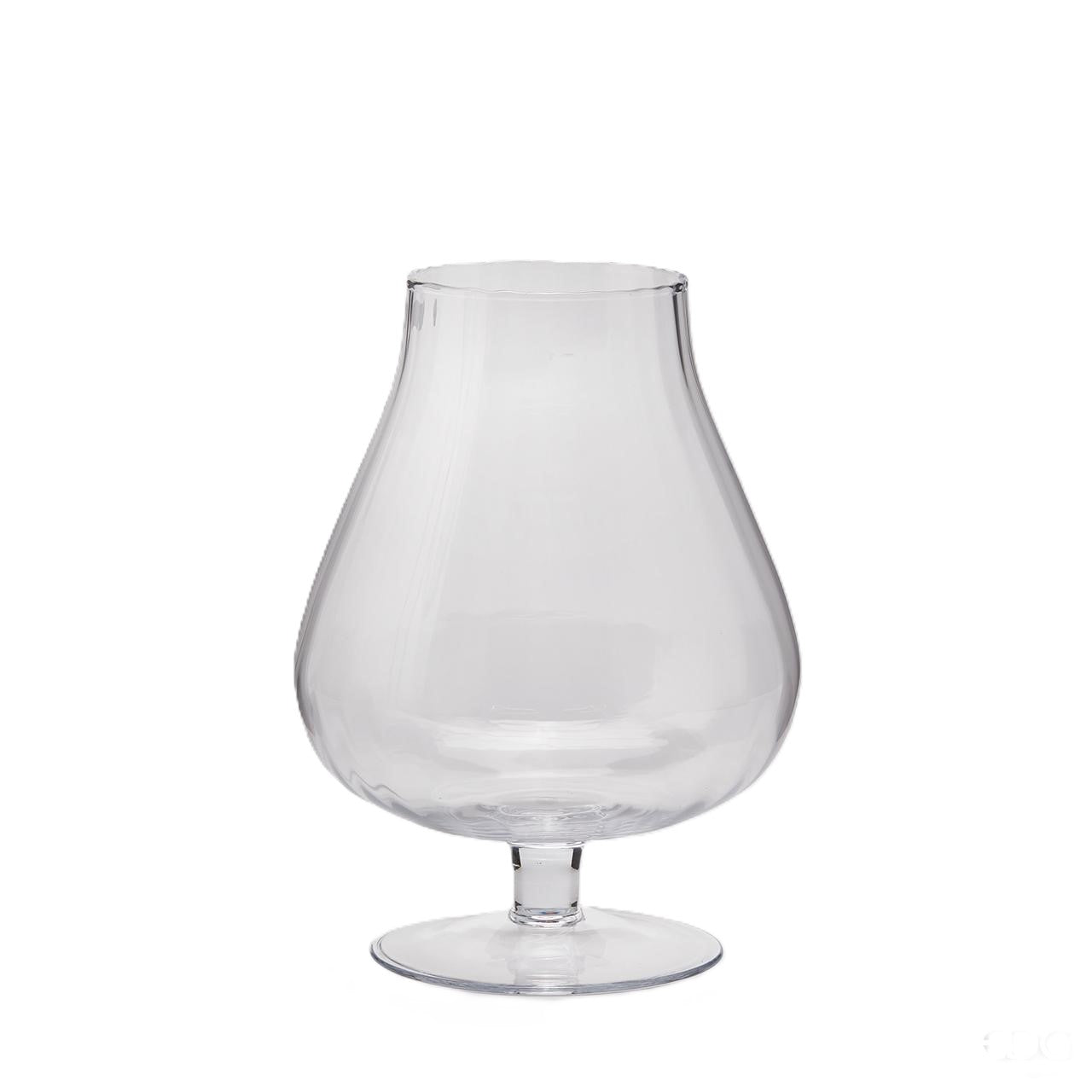 Coppa Optica con Piede in Vetro Naturale h. 30 cm - EDG Enzo De Gasperi
