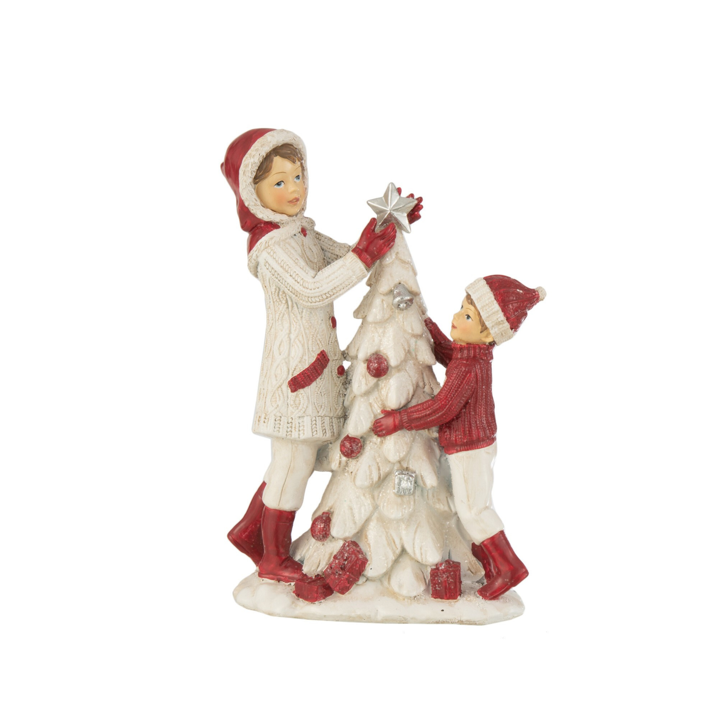 Decoro Natalizio Ragazzi in Resina H. 21 cm J-Line by Jolipa