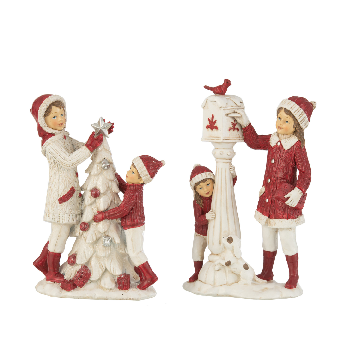 Decoro Natalizio Ragazzi in Resina H. 21 cm J-Line by Jolipa