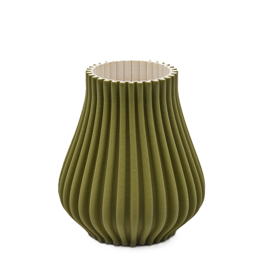 Vaso 3D Goccia in Porcellana Verde Ecosostenibile Ø 25 cm - EDG Enzo De Gasperi
