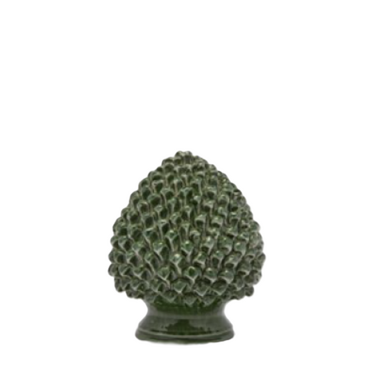 Decoro Pigna in Ceramica Verde h. 25 cm - EDG Enzo De Gasperi