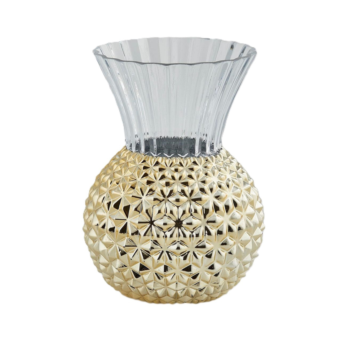 Vaso in Vetro Dorato Bombato h. 27 cm - EDG Enzo De Gasperi