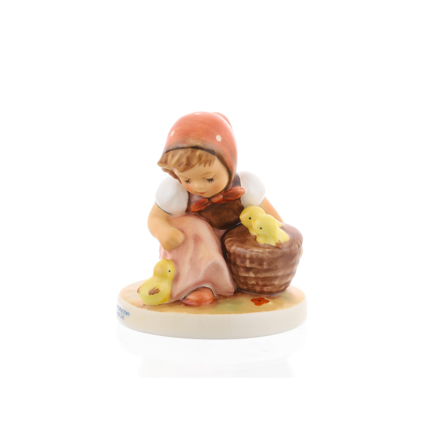 Figurina Chick Girl - Bambina con il Pulcino Collezione Hummel HUM 57/0 in Porcellana H. 9 cm Goebel