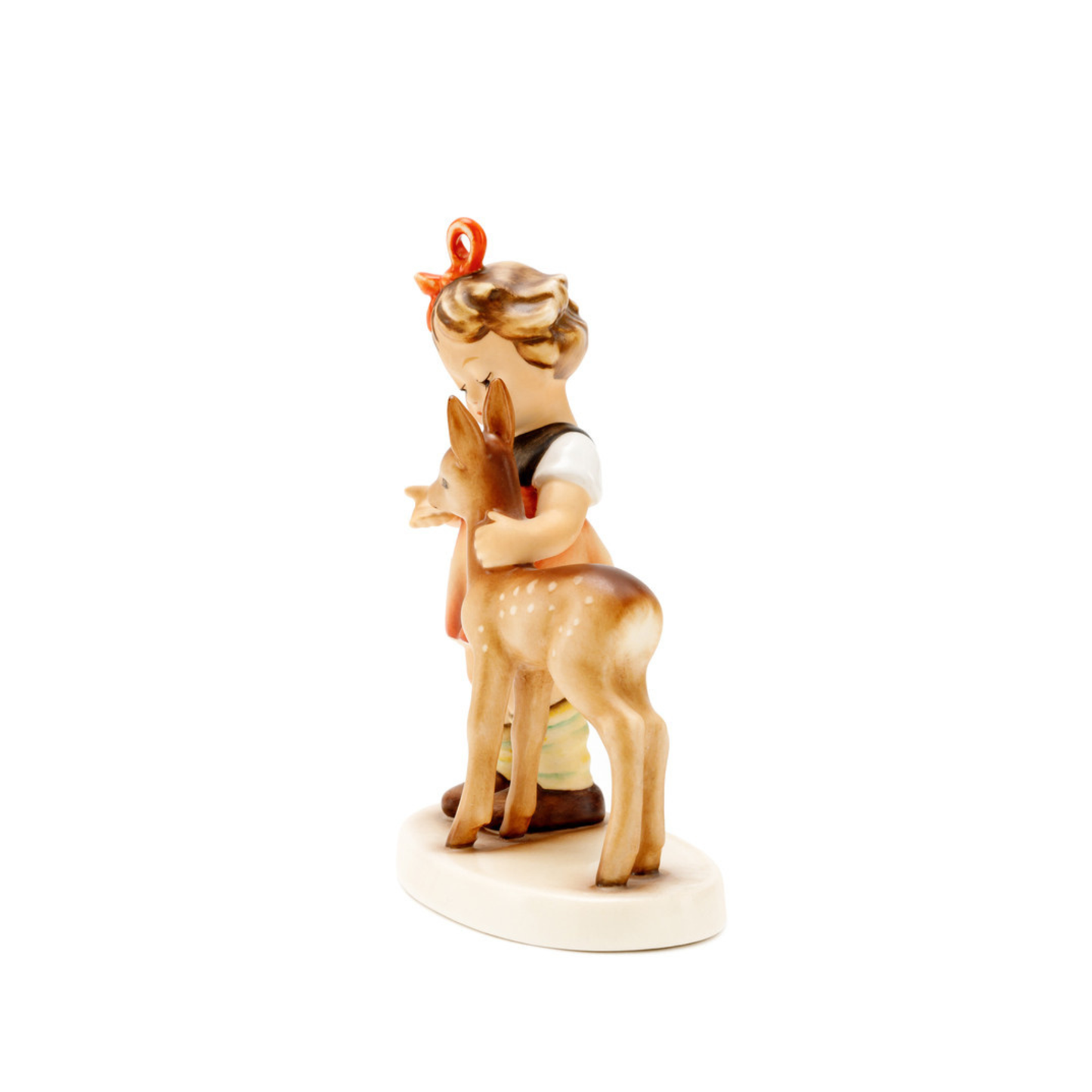 Figurina Friends - Amici Ragazza con Cervo Collezione Hummel in Porcellana H. 14 cm Goebel