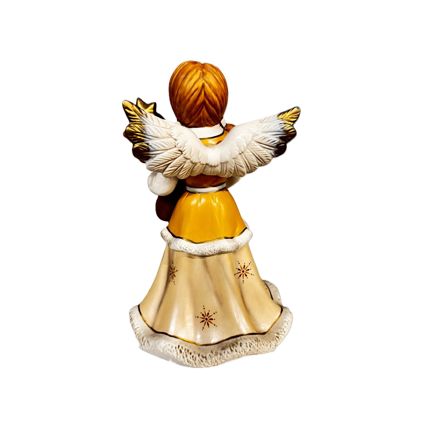 Figurina Angelo Sorpresa di Natale con Calza dei Doni in Porcellana H. 19 cm Goebel