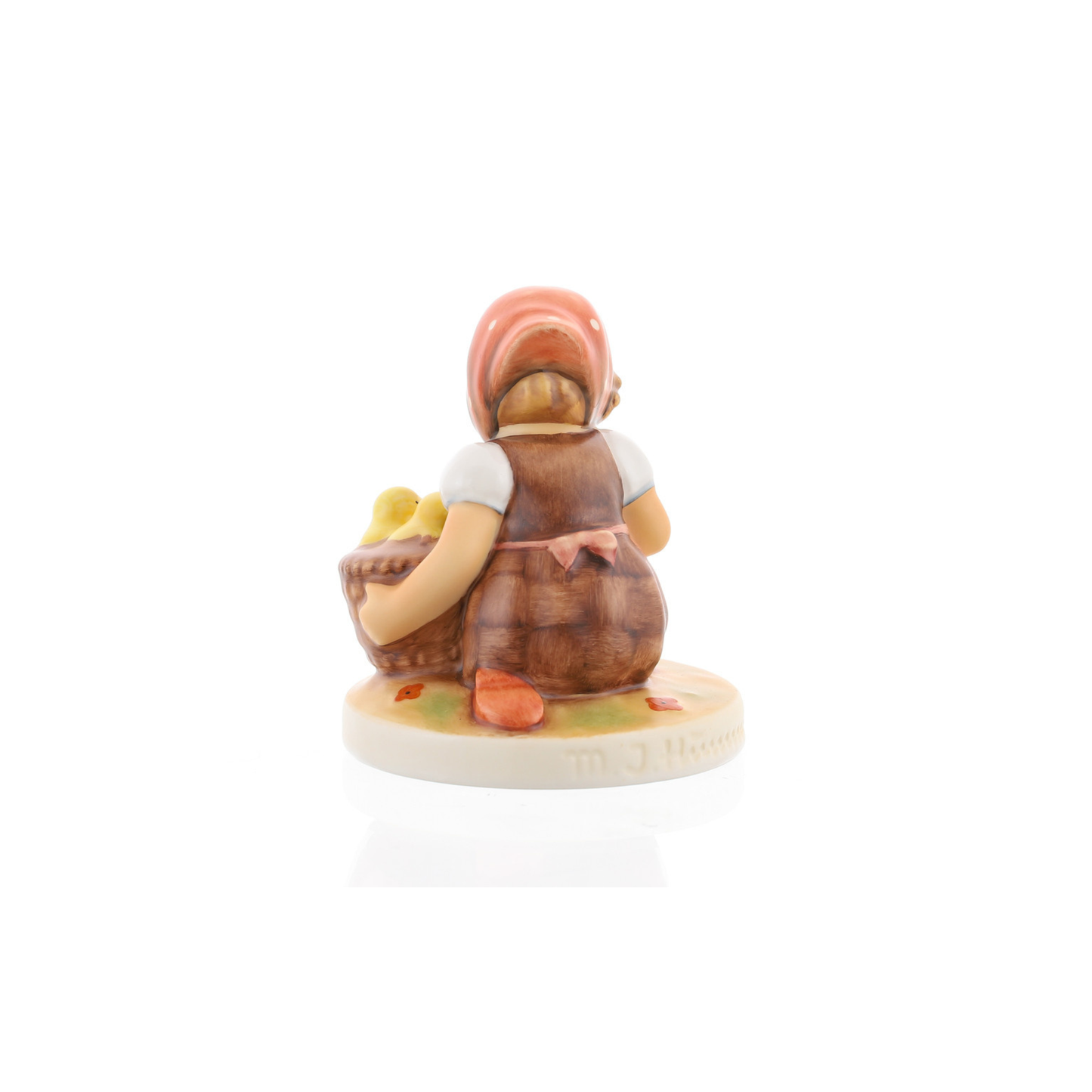 Figurina Chick Girl - Bambina con il Pulcino Collezione Hummel HUM 57/0 in Porcellana H. 9 cm Goebel