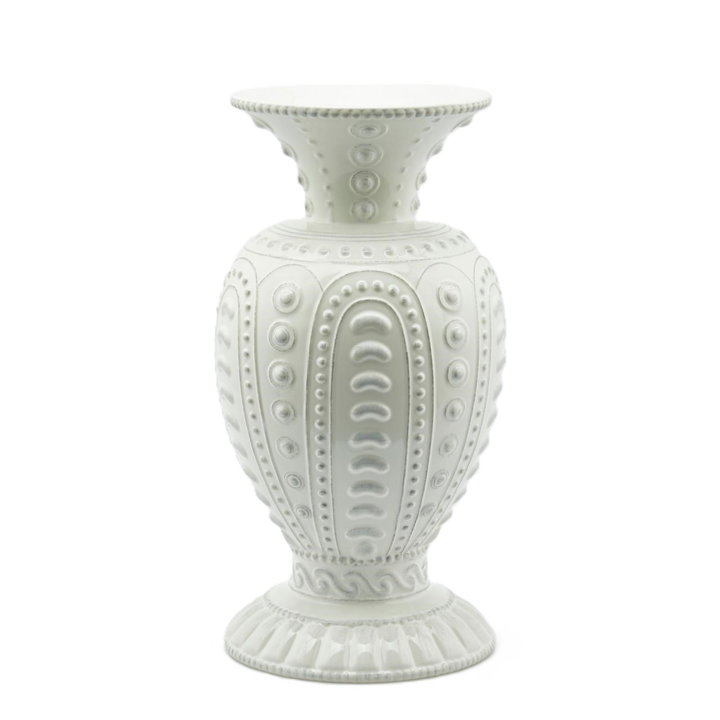 Vaso Atlantis Alto in Ceramica con Ornamenti in Rilievo - EDG Enzo De Gasperi