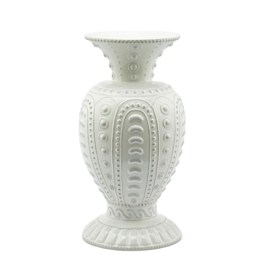 Vaso Atlantis Alto in Ceramica con Ornamenti in Rilievo - EDG Enzo De Gasperi