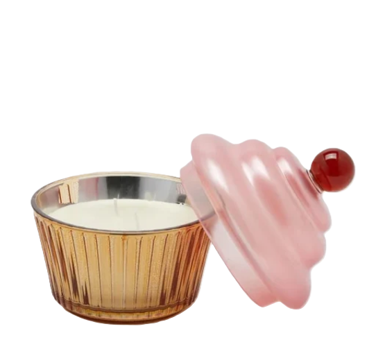 Candela Cupcake Profumata Waterlily Moss H. 14,5 cm EDG Enzo De Gasperi