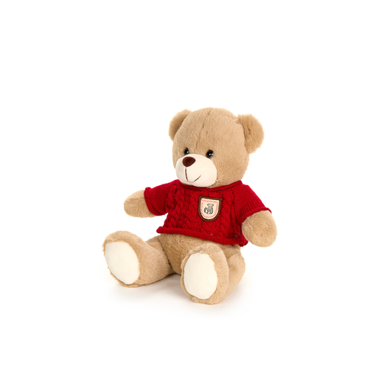 Orsetto Peluche con Maglioncino Natalizio H. 25 cm Nuvole di Stoffa