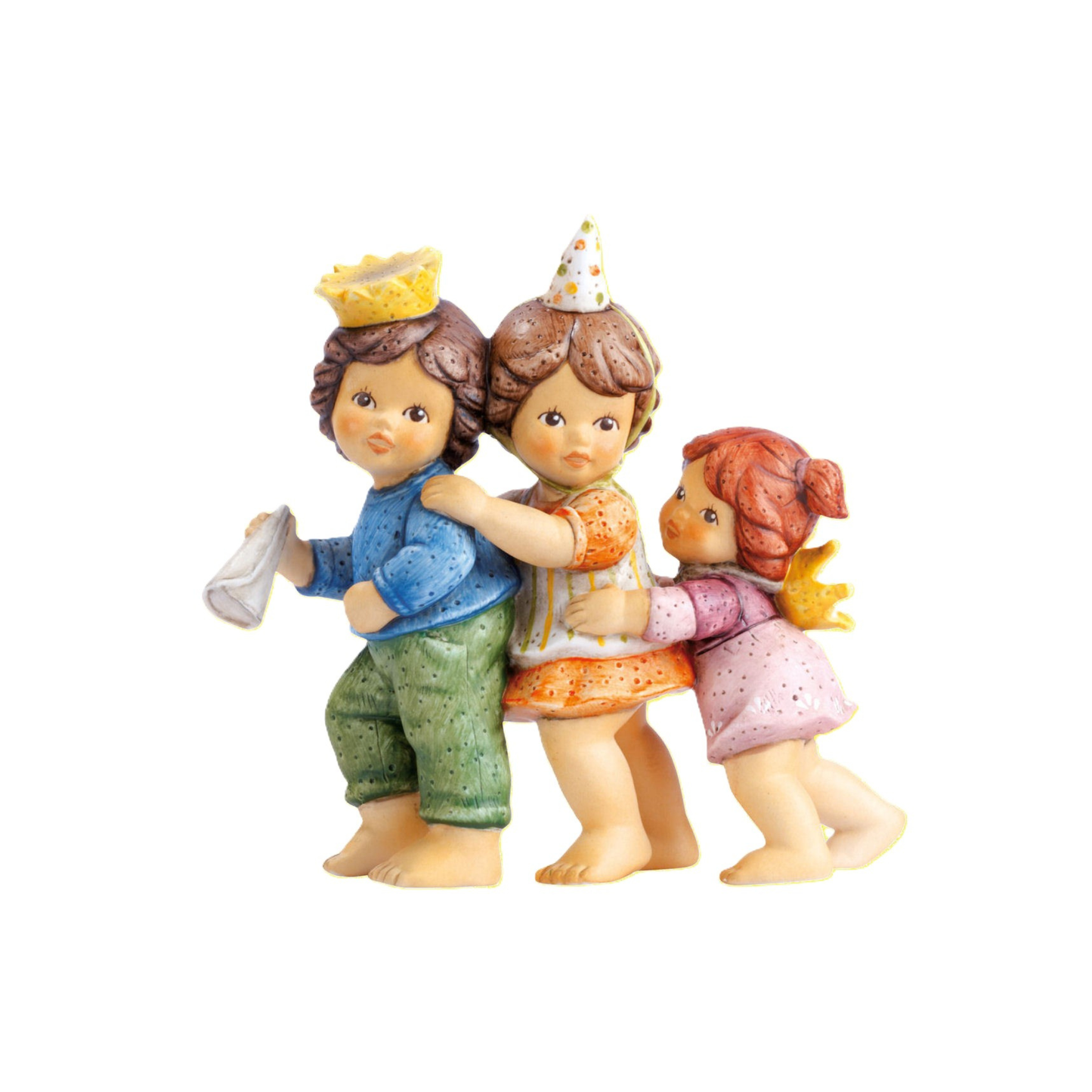 Figurina Trenino Collezione Nina e Marco in Porcellana L. 10 H. 10,5 cm Goebel