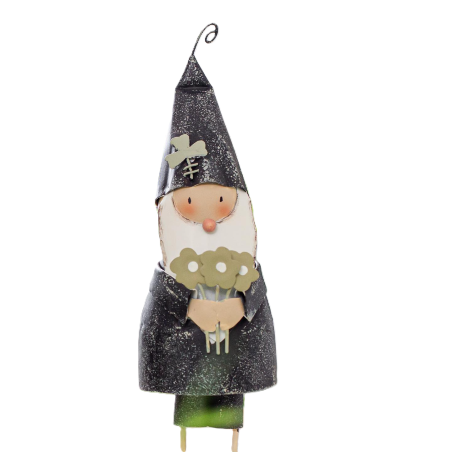 Gnometto Decorativo in Metallo con Molla h. 21 cm - BADEN Collection