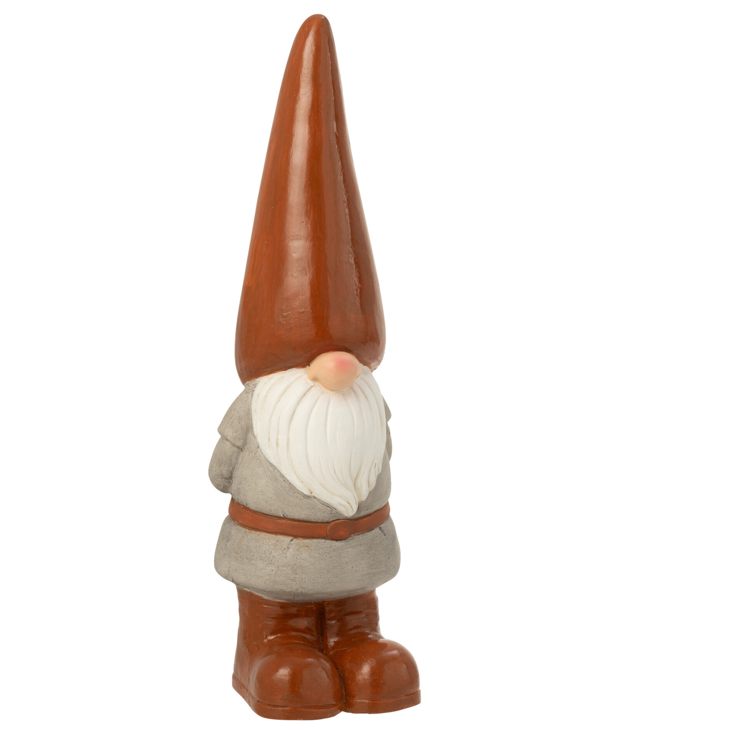 Gnomo da Giardino con Cappello Lungo in Resina H. 61 cm Marrone J-Line by Jolipa