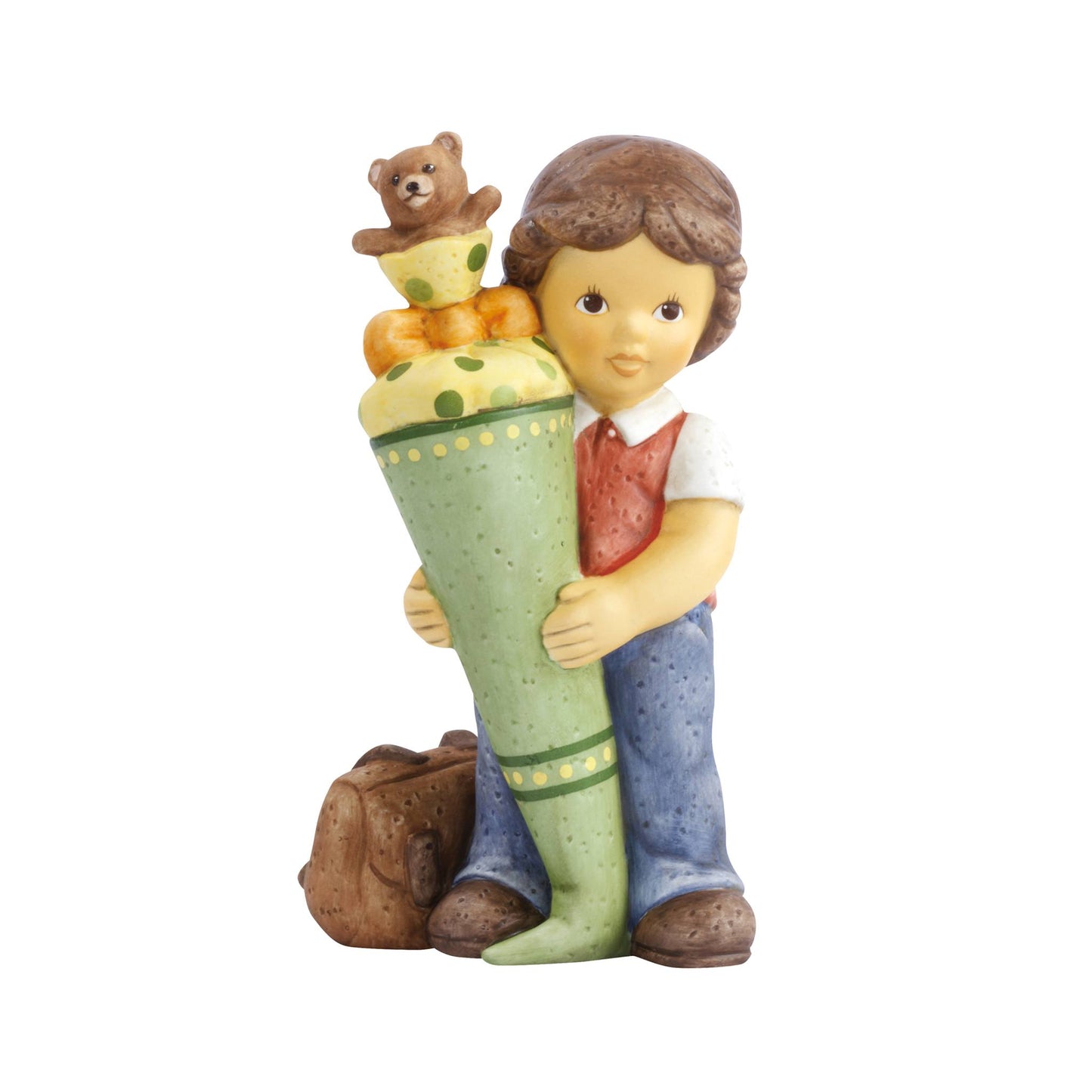 Figurina Marco Comincia la Scuola Collezione Nina e Marco in Porcellana H. 10 cm Goebel