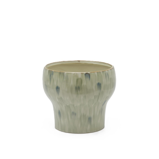 Vaso a Coppa con Pennellate in Ceramica Waterproof H. 27,5 D. 32 cm EDG Enzo De Gasperi