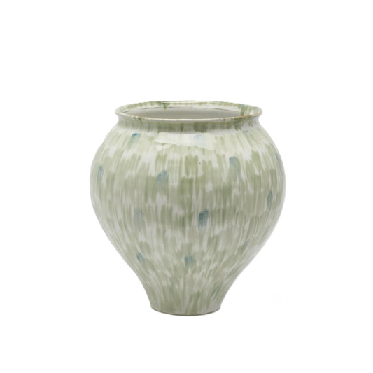 Vaso Tondo con Pennellate in Ceramica Waterproof H. 36 D. 35 cm EDG Enzo De Gasperi