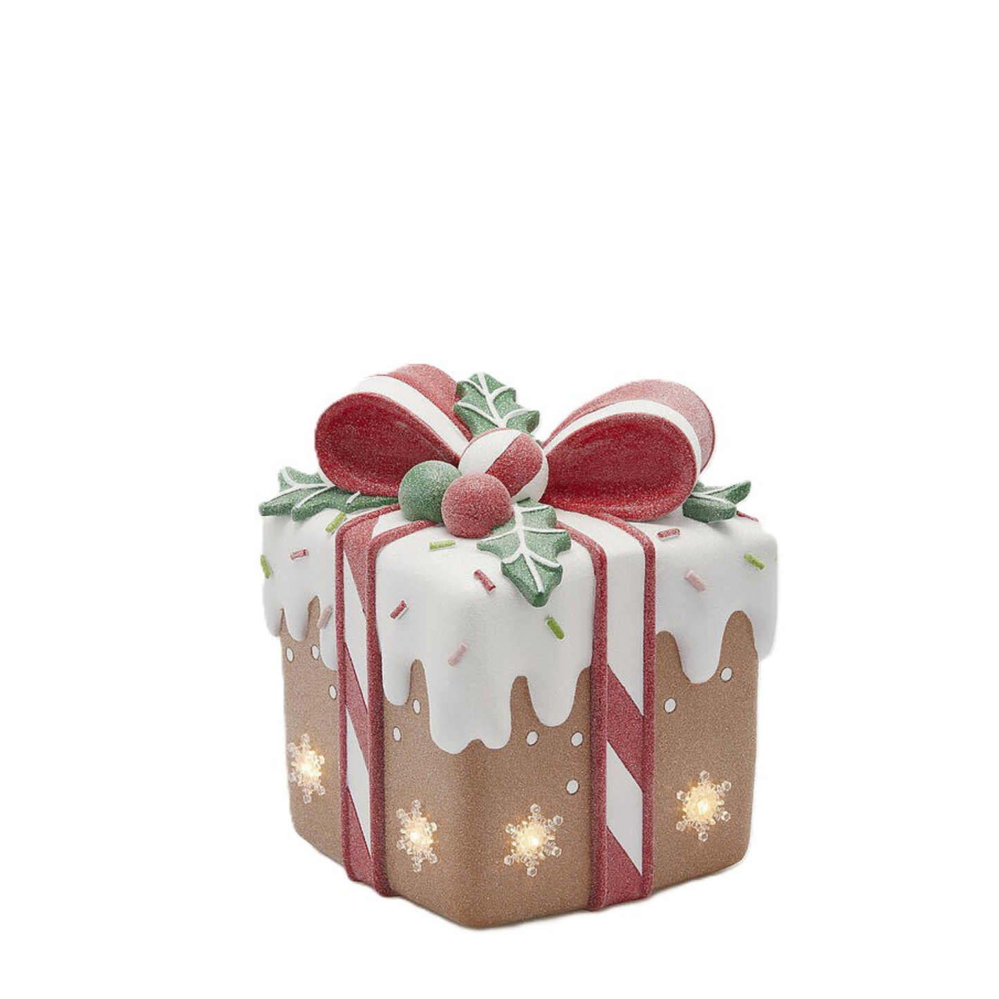 Decoro Pacco Regalo Marzapane con LED H. 26 cm EDG Enzo De Gasperi