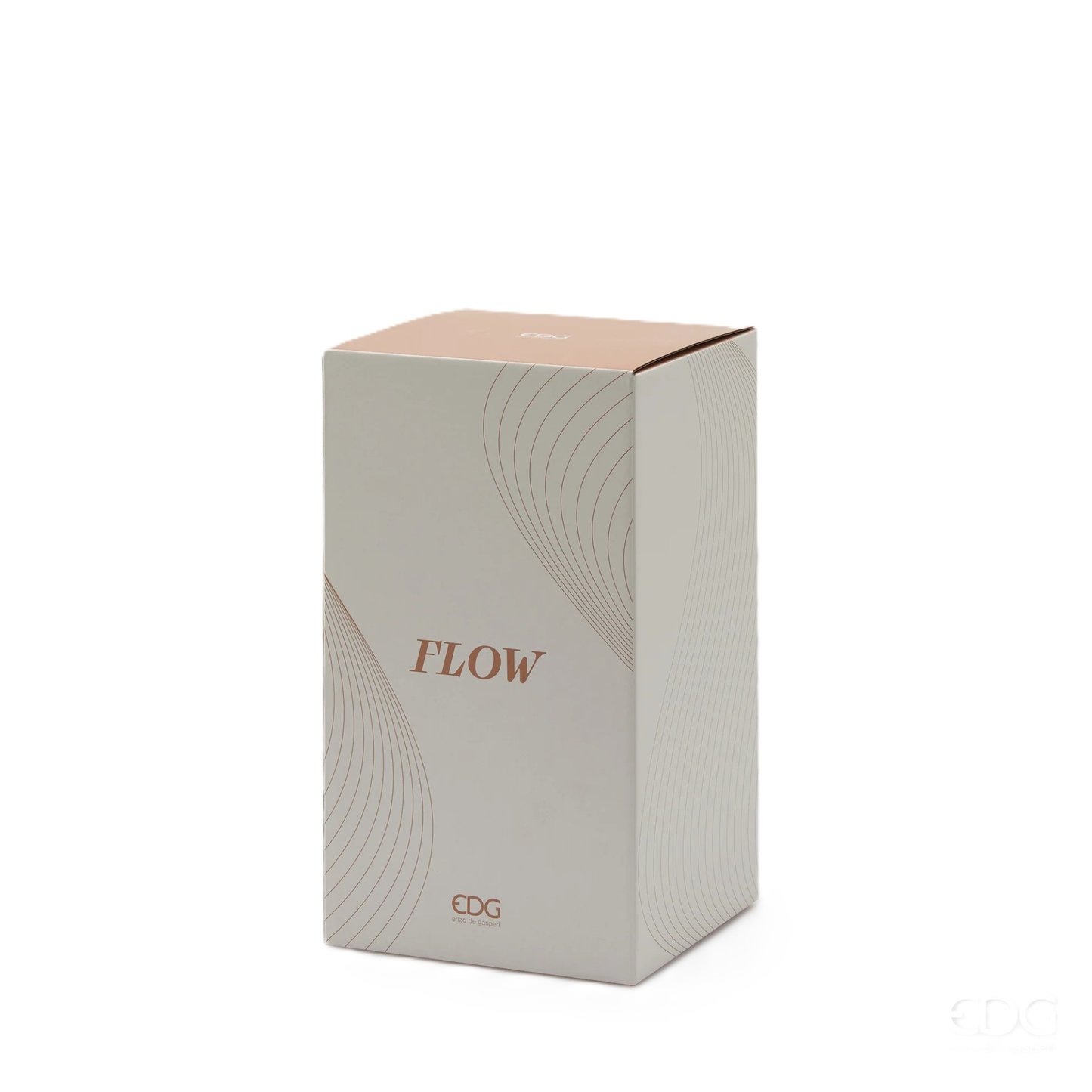 Vaso Flow Sinuoso in Vetro Tortora H. 30,5 D. 19,5 cm EDG Enzo De Gasperi