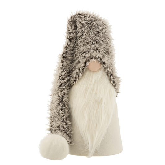 Babbo Natale Invernale in Tessuto con Cappello in Lana D. 28,5 H. 57 cm J-Line by Jolipa
