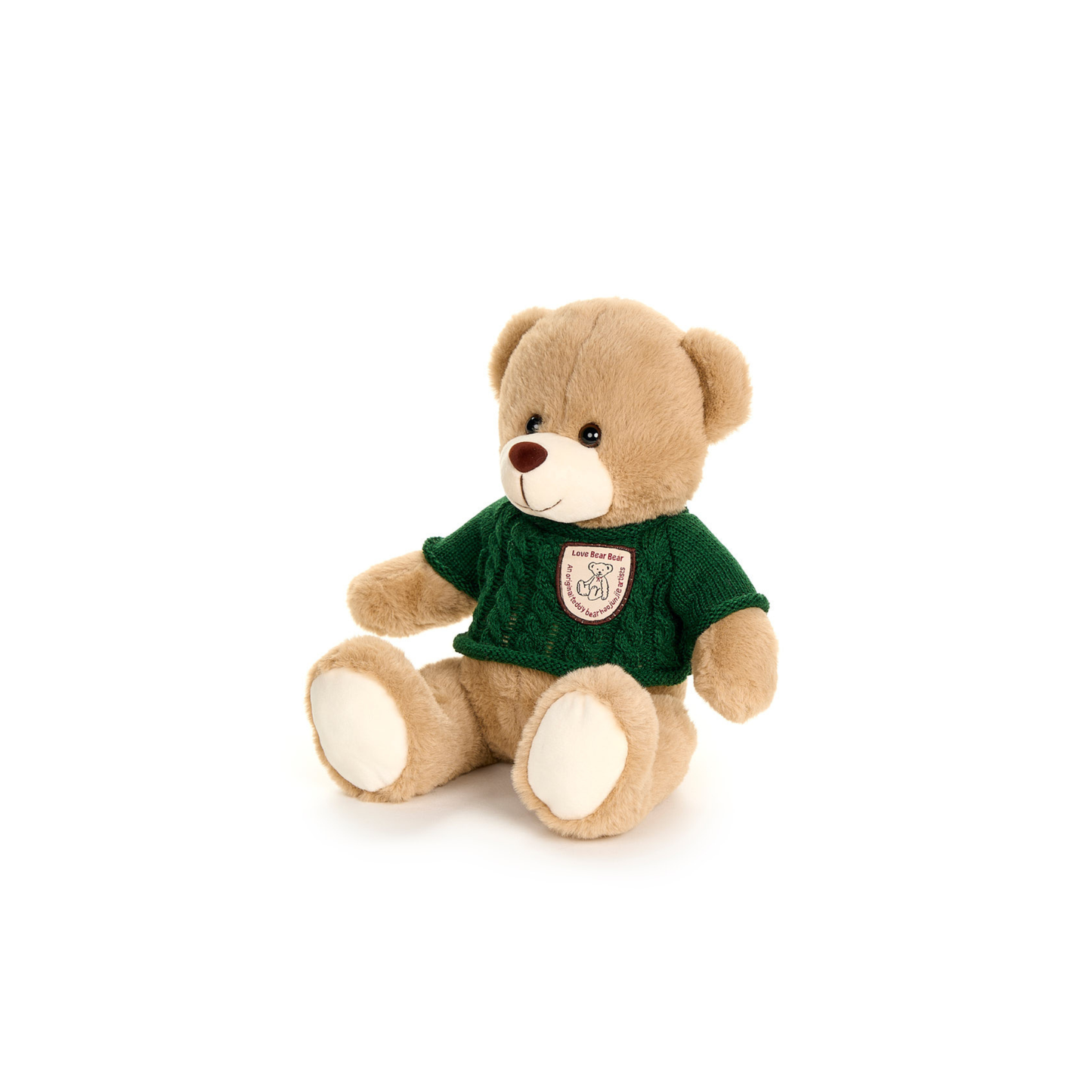 Orsetto Peluche con Maglioncino Natalizio H. 25 cm Nuvole di Stoffa