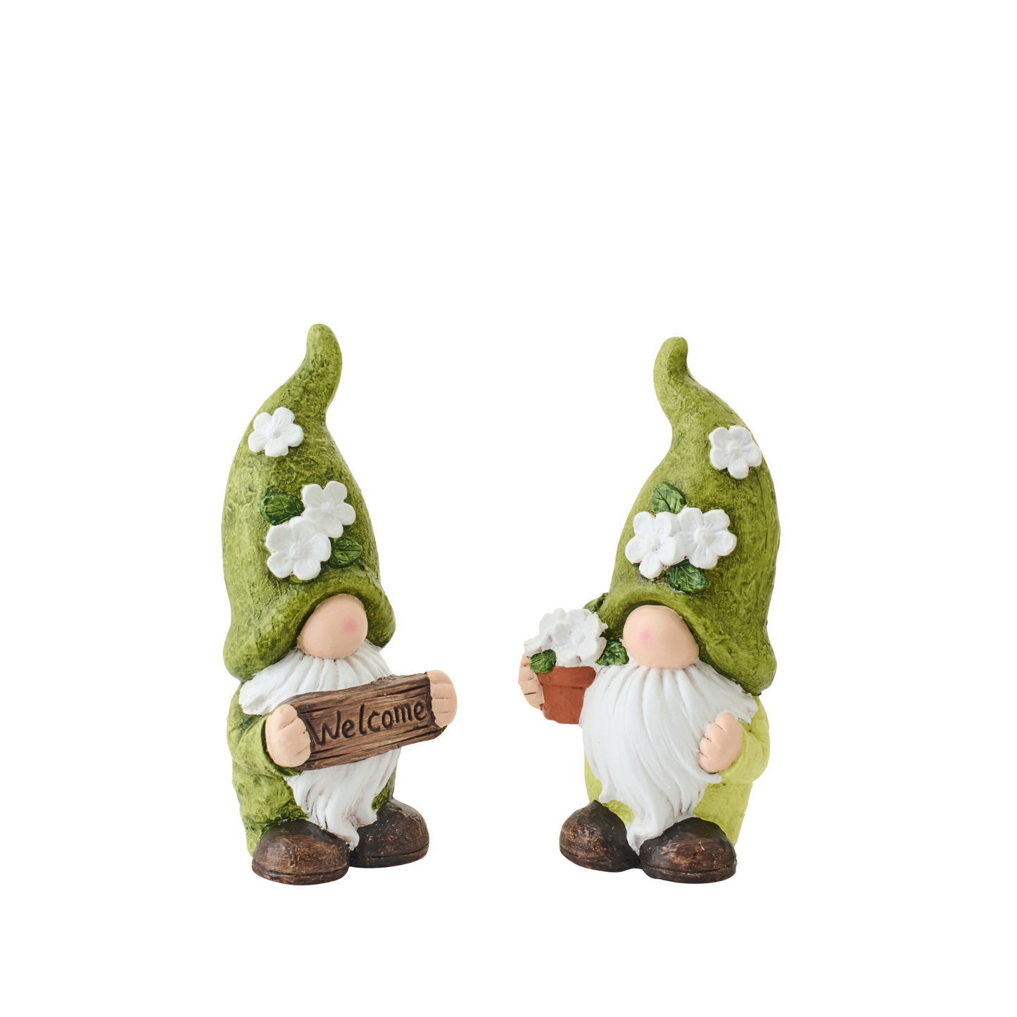 Gnomo in Argilla Verde H. 31,5 cm J-Line by Jolipa