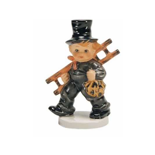 Figurina Spazzacamino Portafortuna in Porcellana Goebel