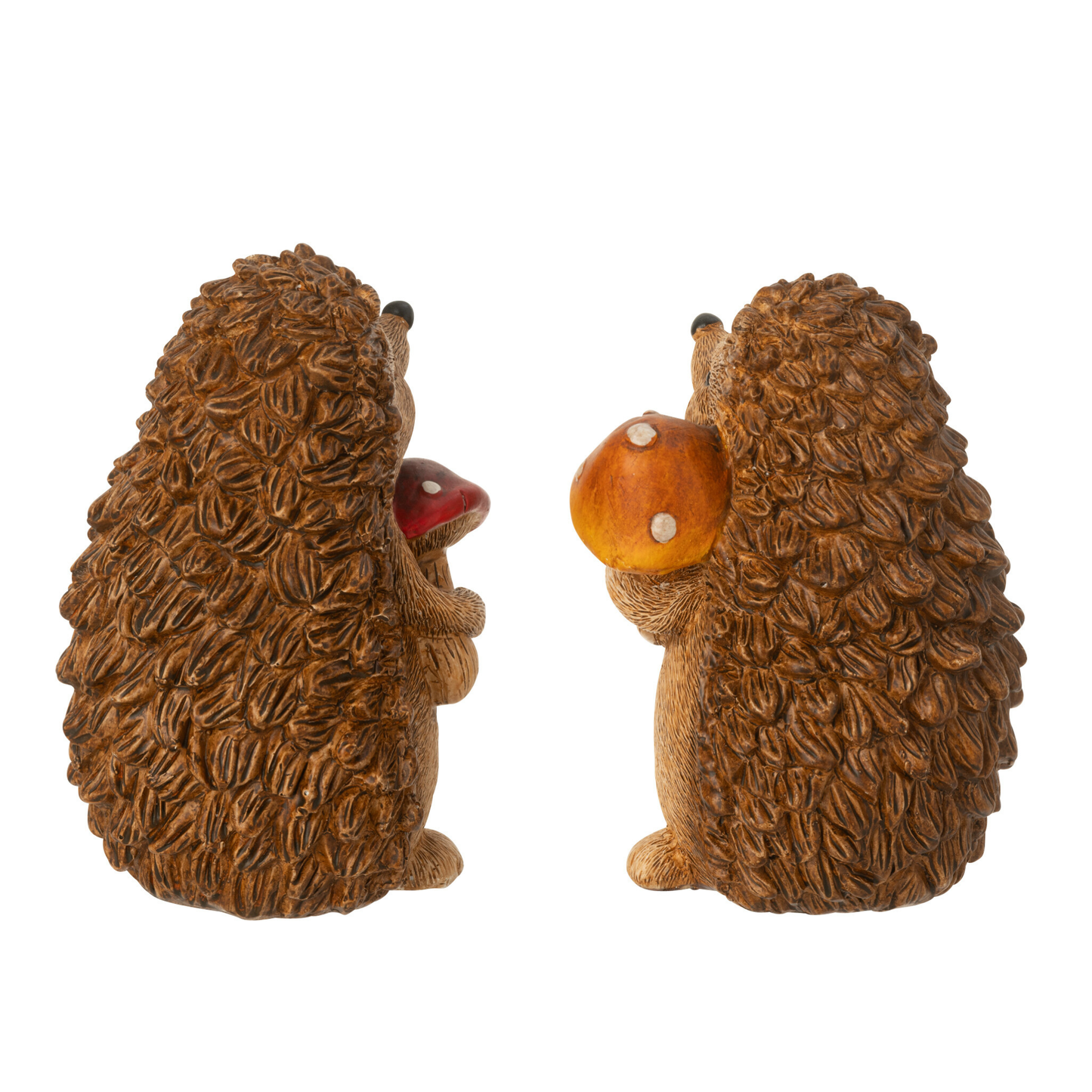 Riccio con Fungo in Resina 9x9 H. 14 cm J-Line by Jolipa