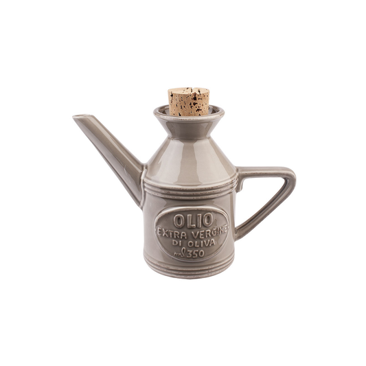 Ampollina Olio in Ceramica Tortora Fatta a Mano Virginia Casa Linea Osteria