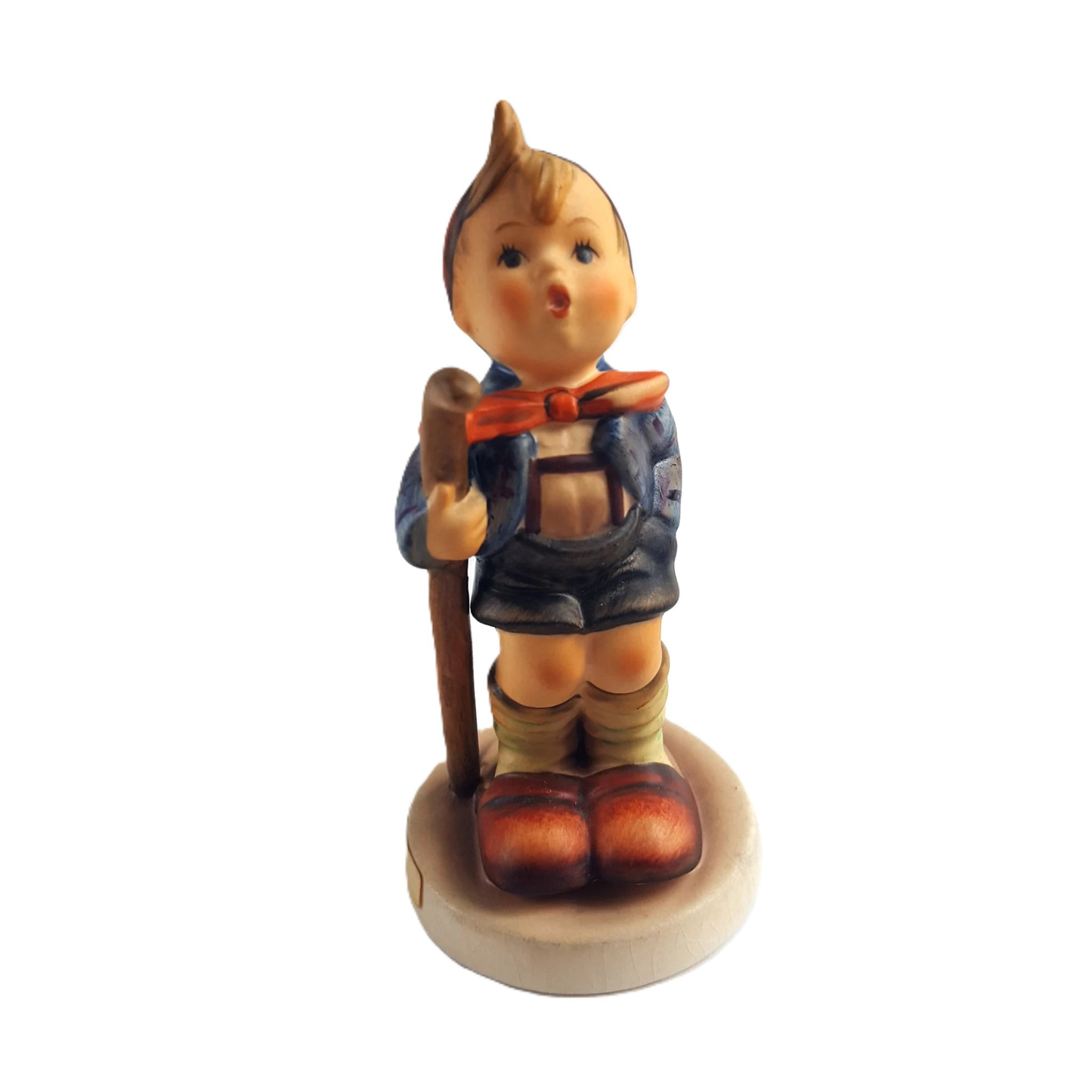 Figurina Little Hiker - Piccolo Escursionista Collezione Hummel in Porcellana H. 10,8 cm Goebel