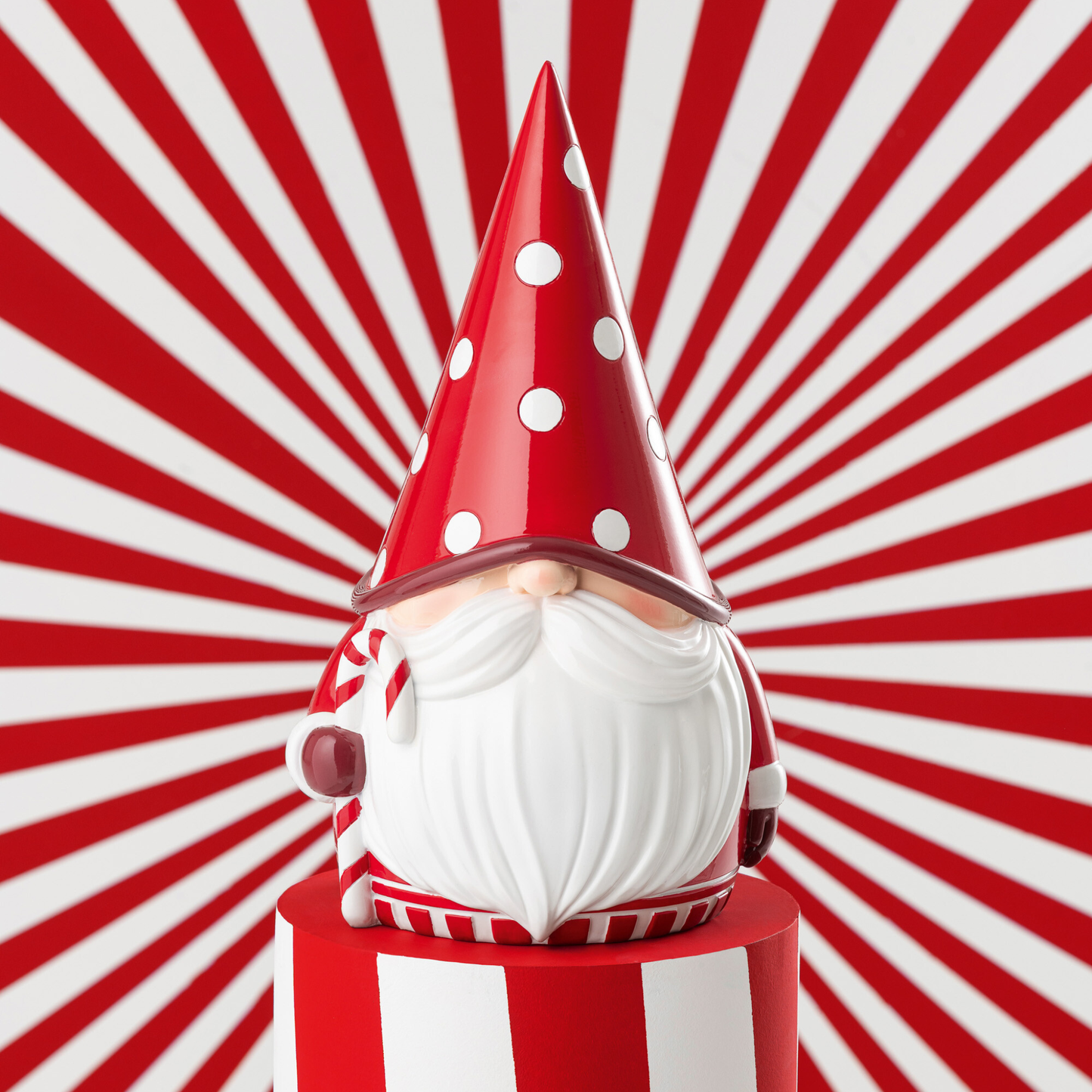 Babbo Natale a Pois in Ceramica 25x21,5 H. 41,5 cm J-Line by Jolipa