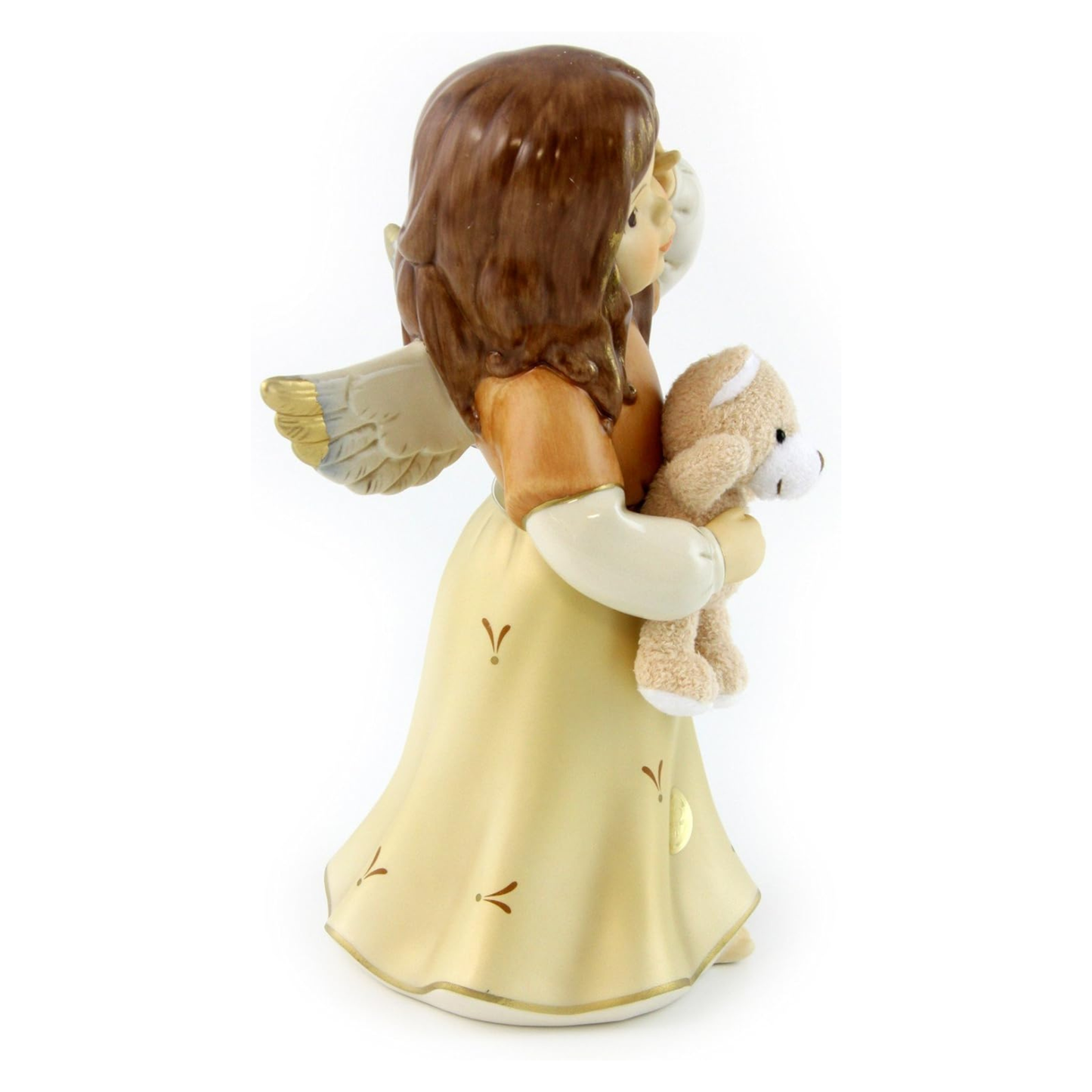 Figurina Angelo Amico Coccoloso con Orsetto in Porcellana H. 24 cm Goebel