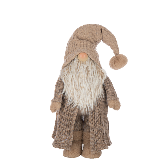 Babbo Natale Stile Nordico con Cappotto in Lana H. 89 cm J-Line by Jolipa